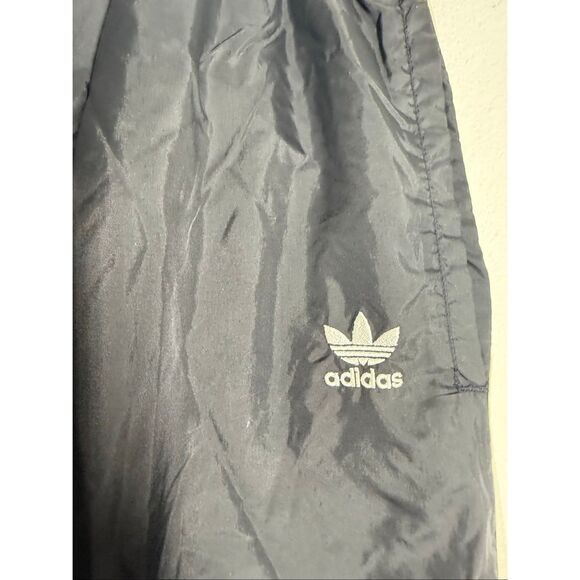 Vintage Y2K Adidas Wide Leg Black White 3 Stripe Trackpants Men's Sz L See Notes - Picture 3 of 12